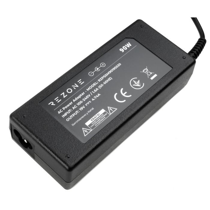 Блок питания к ноутбуку Rezone Samsung 90W 19V 4.74А 5.5*3.0 (RZPSSM90195530) изображение 3