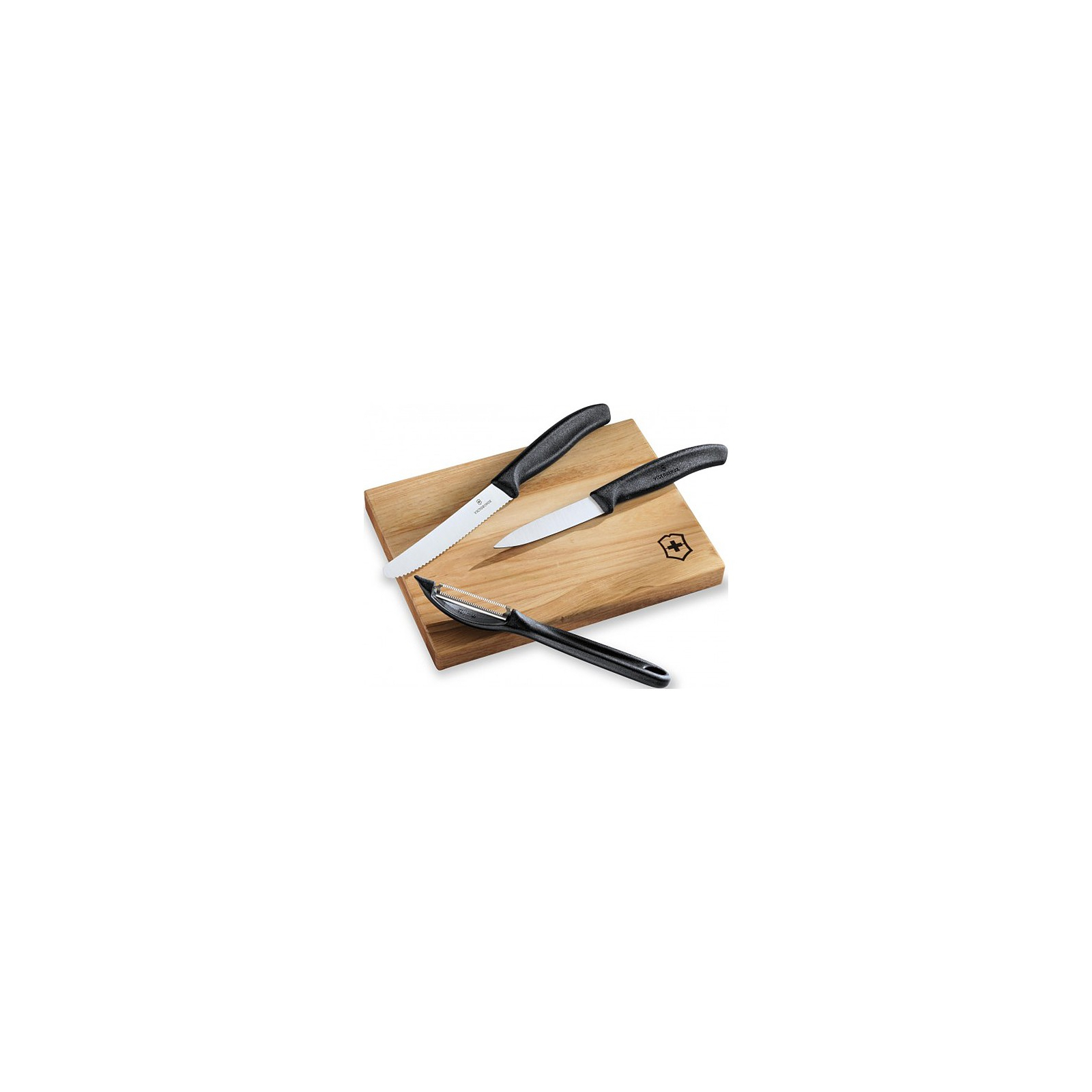 Набір ножів Victorinox SwissClassic из 3 предметов Черный с овощечисткой (6.7113.31) зображення 2