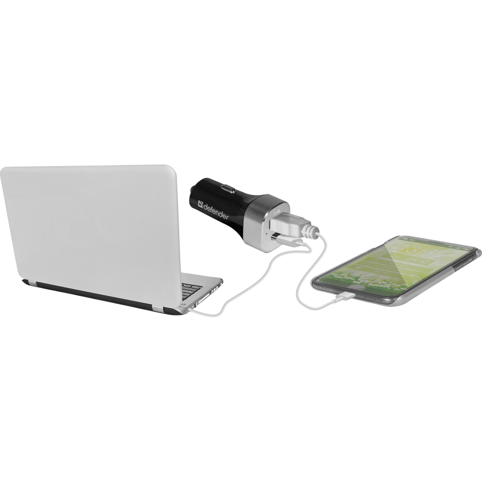 Зарядное устройство Defender UCG-01 авто, 1 порт USB + TypeC, 5V / 5.4A (83569) изображение 3
