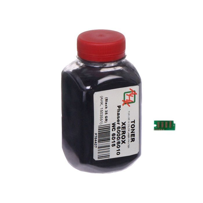 Тонер Xerox Phaser 6000/6010, 35г Black +chip AHK (1500251)
