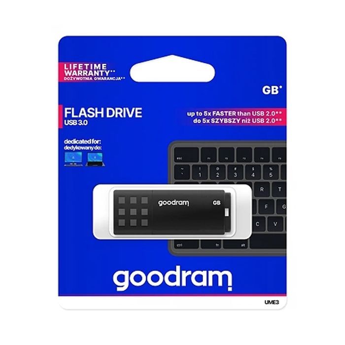 USB флеш накопитель Goodram 64GB UME3 Black USB 3.1 (UME3-0640K0R11) изображение 4