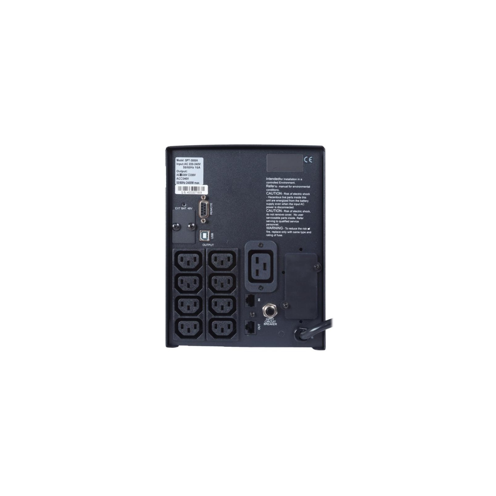 Пристрій безперебійного живлення Powercom SPT-3000-II LCD Powercom (SPT.3000.II.LCD) зображення 3