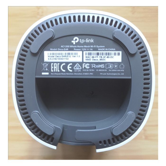Точка доступа Wi-Fi TP-Link DECO E4 1 pcs AC1200, 2xFE LAN/WAN, MESH, MU-MIMO, Beamformi (DECO-E4-1-PACK) изображение 2