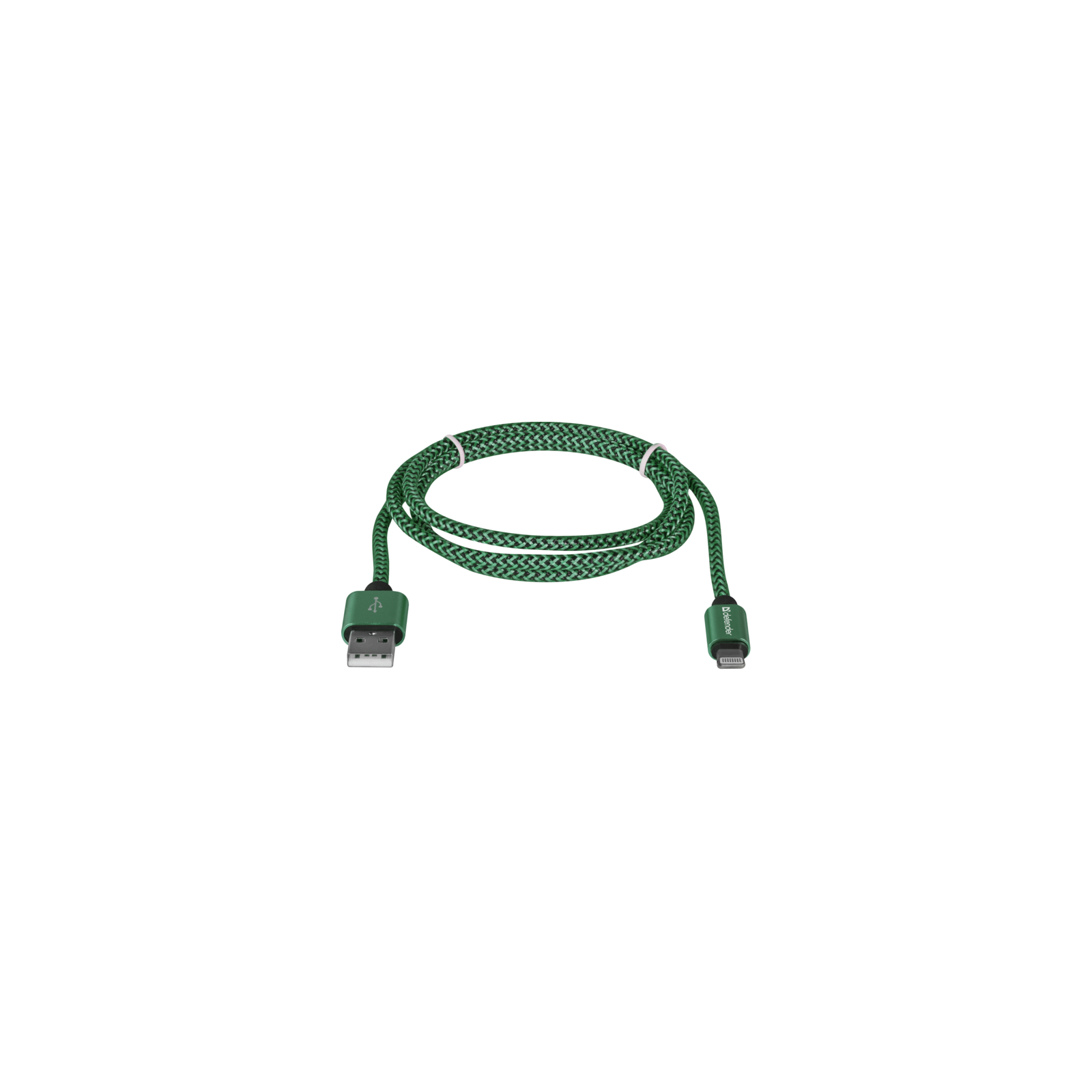 Дата кабель USB 2.0 AM to Lightning 1.0m ACH01-03T 2.1A green Defender (87810) изображение 2