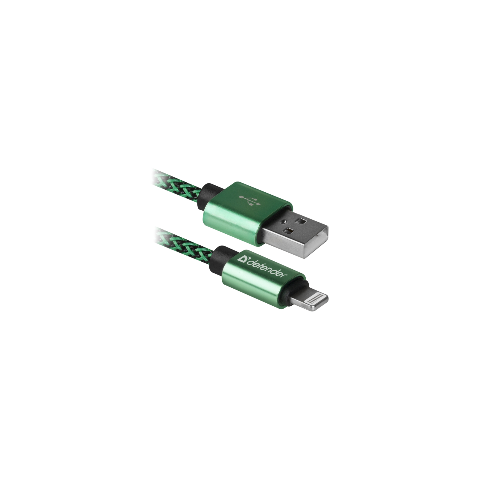 Дата кабель USB 2.0 AM to Lightning 1.0m ACH01-03T 2.1A green Defender (87810)