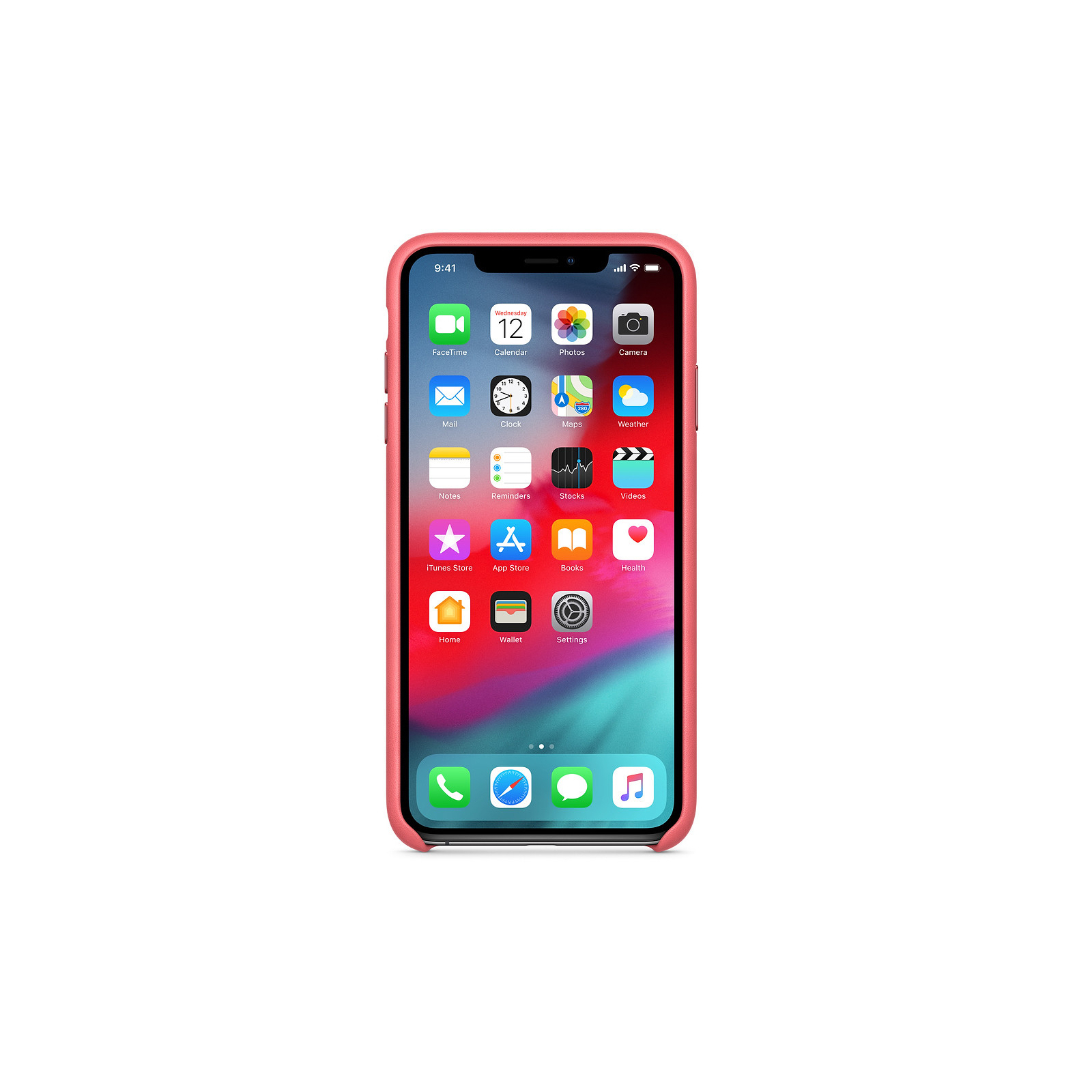 Чохол до мобільного телефона Apple iPhone XS Max Leather Case - Peony Pink, Model (MTEX2ZM/A) зображення 2
