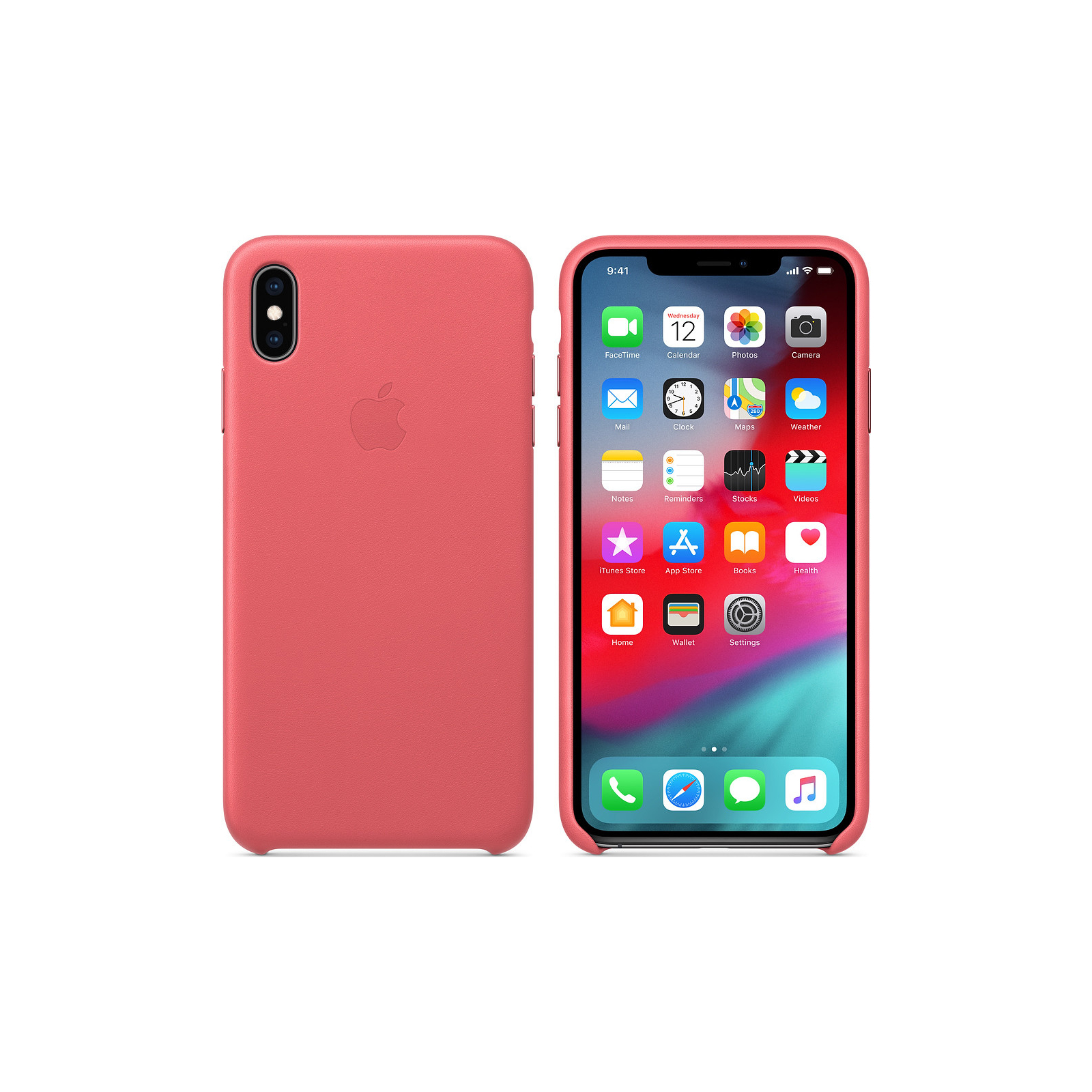 Чохол до мобільного телефона Apple iPhone XS Max Leather Case - Peony Pink, Model (MTEX2ZM/A) зображення 4