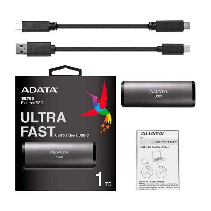 Накопичувач SSD USB 3.2 256GB ADATA (ASE760-256GU32G2-CTI) зображення 5