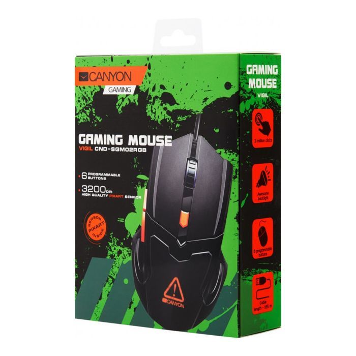 Мишка Canyon Vigil USB Black (CND-SGM02RGB) зображення 5
