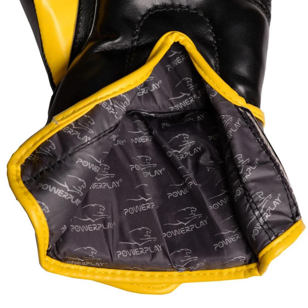 Боксерські рукавички PowerPlay 3018 10oz Black/Yellow (PP_3018_10oz_Black/Yellow) зображення 5