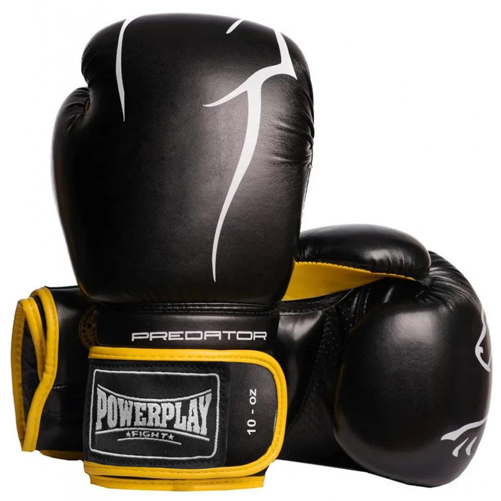 Боксерские перчатки PowerPlay 3018 10oz Black/Yellow (PP_3018_10oz_Black/Yellow)