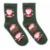 Шкарпетки дитячі BNM з Сантою (M1C0101-2024-1-greenred)