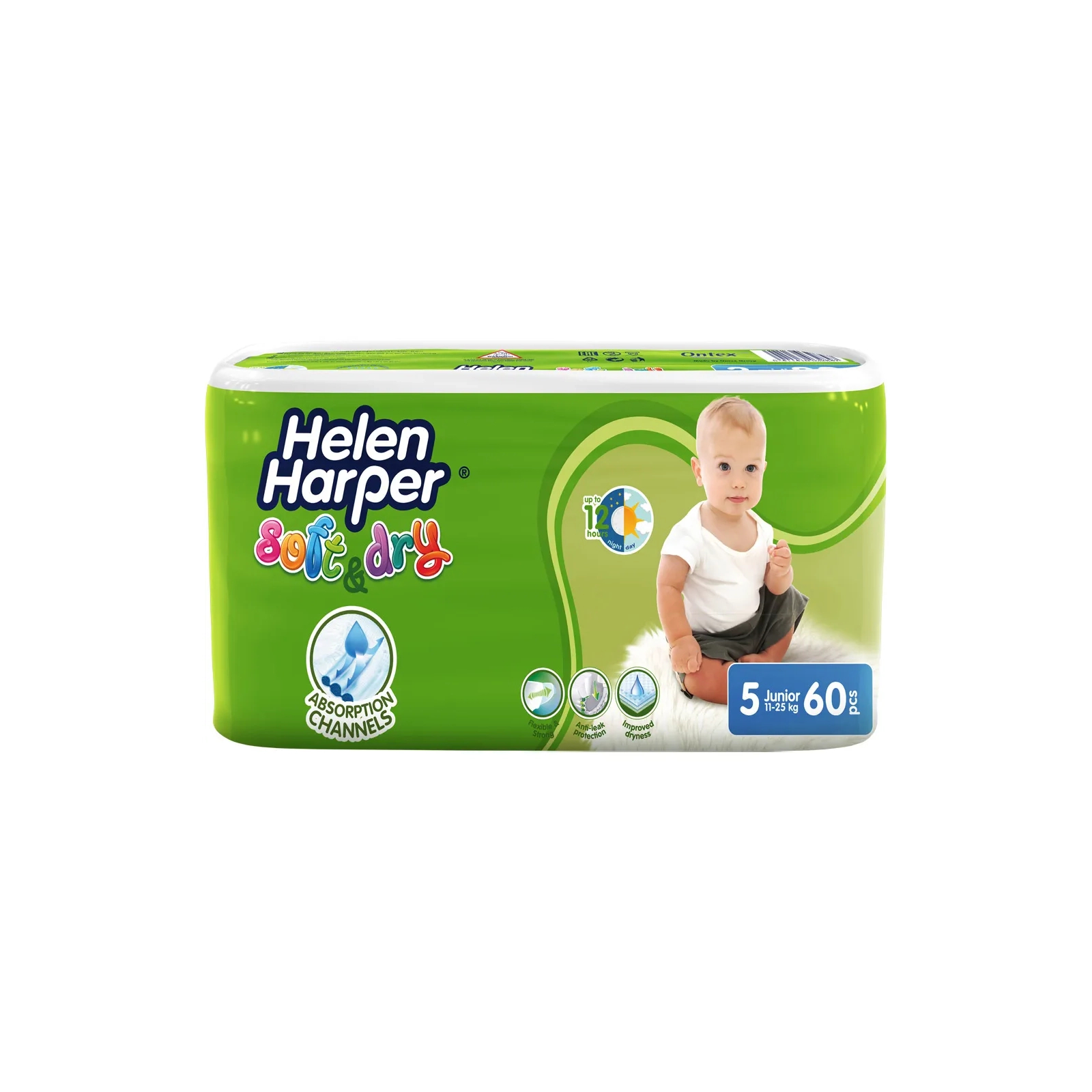 Підгузки Helen Harper Soft&Dry Junior 11 - 25 кг 60 шт (5411416060215) зображення 2