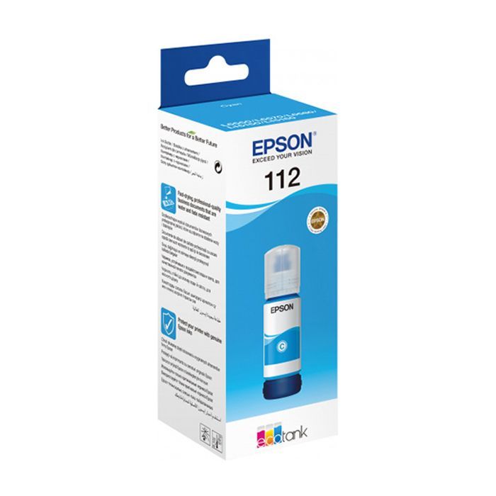 Контейнер с чернилами Epson 112 EcoTank Pigment Cyan ink (C13T06C24A)