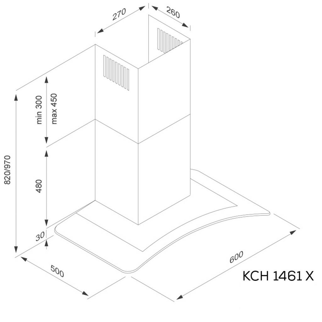 Витяжка кухонна Kernau KCH 1461 X зображення 2