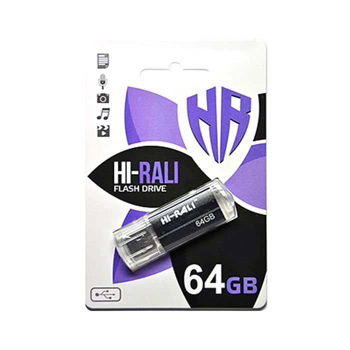 USB флеш накопитель Hi-Rali 64GB Corsair Series Black USB 2.0 (HI-64GBCORBK)