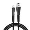 Дата кабель USB 2.0 AM to Lightning 1.0m zinc alloy + led black ColorWay (CW-CBUL035-BK) зображення 2