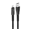 Дата кабель USB 2.0 AM to Lightning 1.0m zinc alloy + led black ColorWay (CW-CBUL035-BK) изображение 3