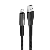 Дата кабель USB 2.0 AM to Lightning 1.0m zinc alloy + led black ColorWay (CW-CBUL035-BK) зображення 4