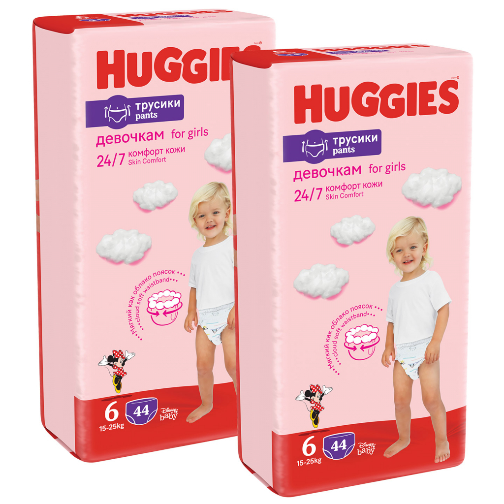 Подгузники Huggies Pants 6 для девочек (15-25 кг) 44 шт (5029053547664) изображение 2