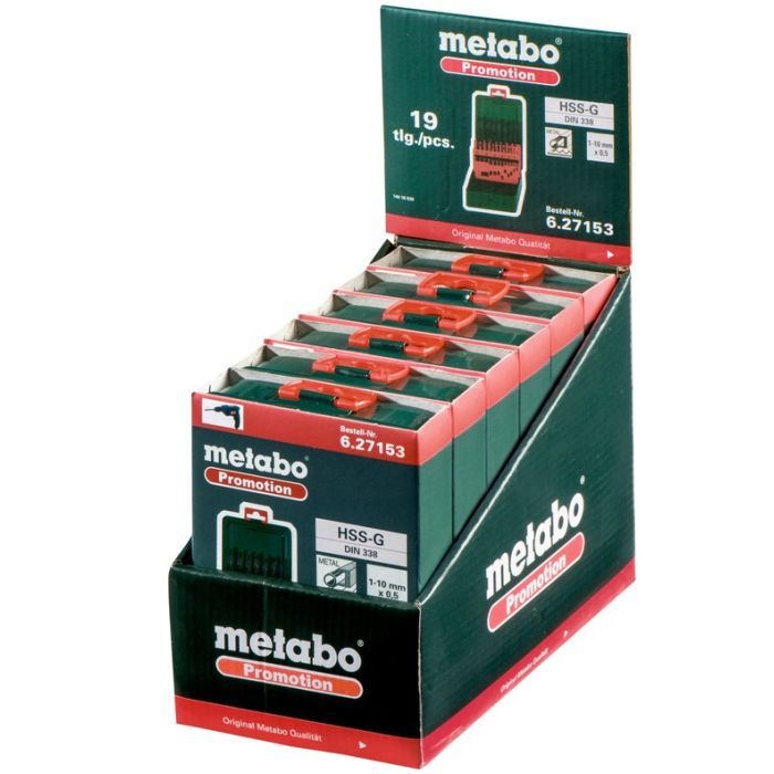 Набор сверл Metabo HSS-G 19шт. Promotion (627153000) изображение 2
