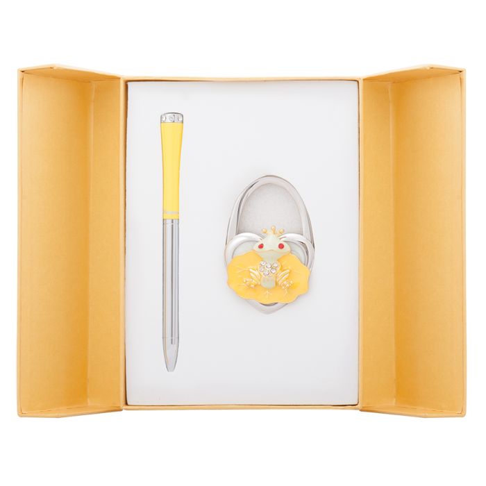 Ручка шариковая Langres набор ручка + крючок для сумки Fairy Tale Желтый (LS.122027-08)