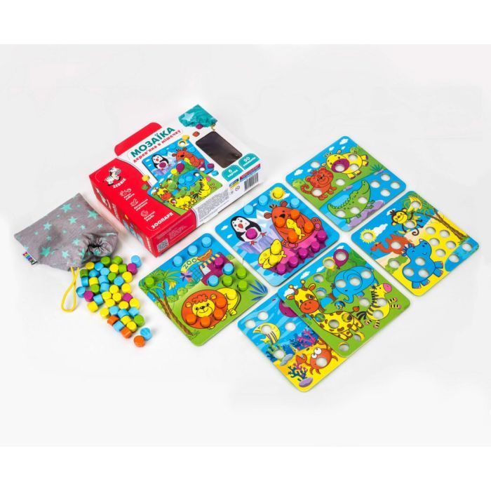 Развивающая игрушка Vladi Toys Мозаика деревянная Ферма (ZB2002-01) изображение 2