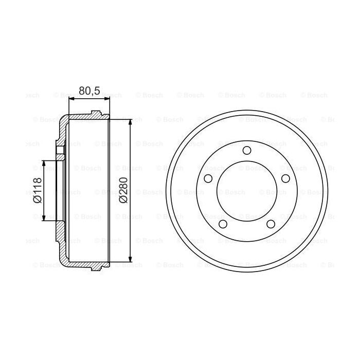 Гальмівний барабан Bosch 0 986 477 203