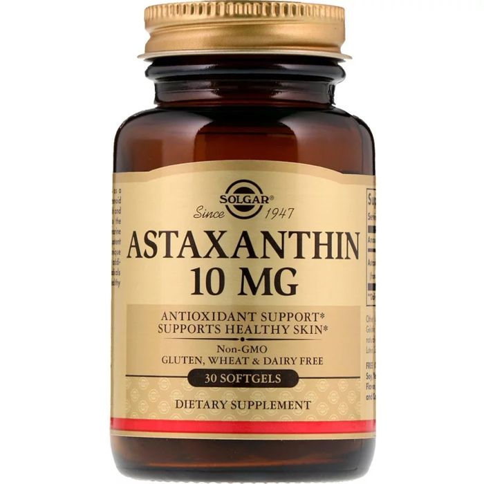 Антиоксидант Solgar Астаксантин, Astaxanthin, 10 мг, 30 желатиновых капсул (SOL-36204)