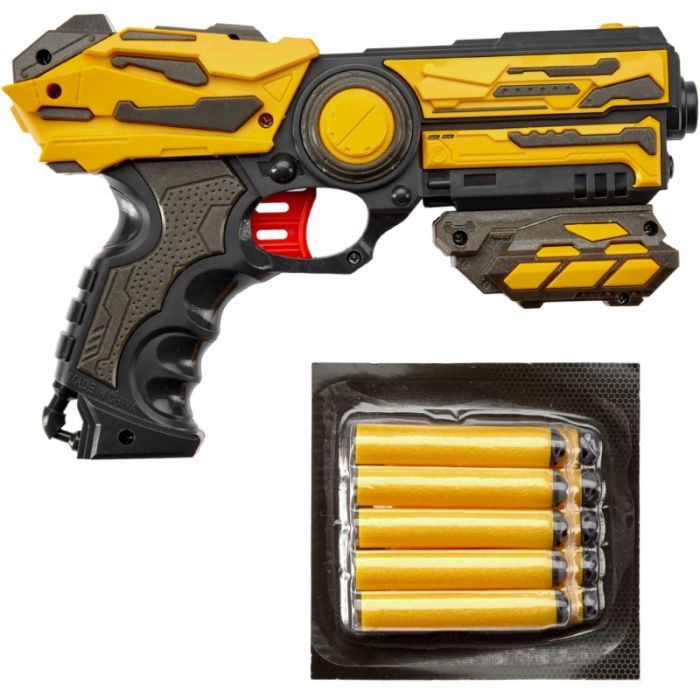 Игрушечное оружие ZIPP Toys Бластер + 10 патронов, жёлтый (FJ1052) изображение 2