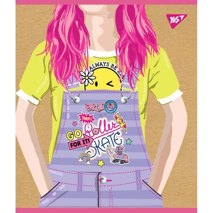 Тетрадь Yes А5 Girls Крафт 18 листов линия 5 дизайнов (765089)