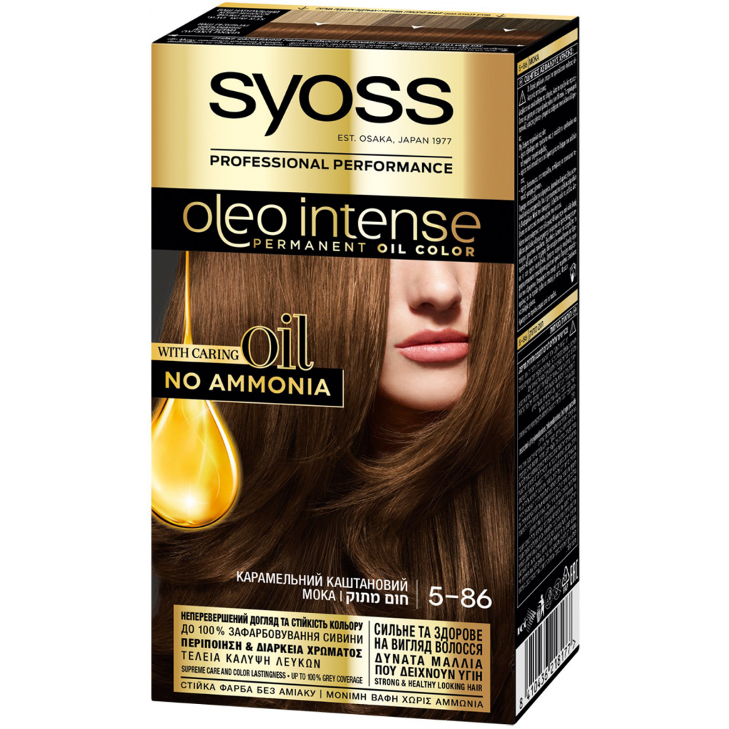Краска для волос Syoss Oleo Intense 5-86 Карамельный каштановый 115 мл (8410436218177)