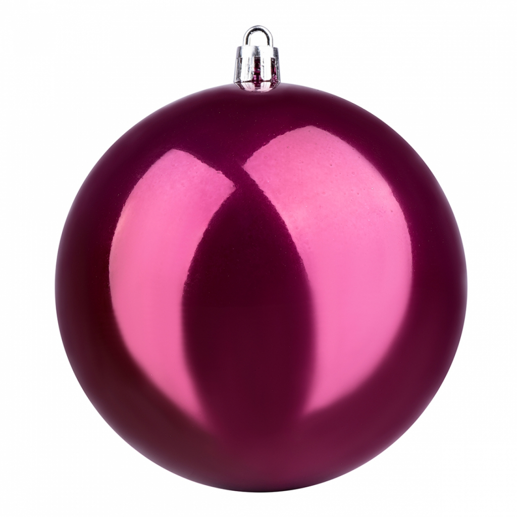 Елочная игрушка YES! Fun шар 10 см, бледно-пурпурный, перламутровый (973508)
