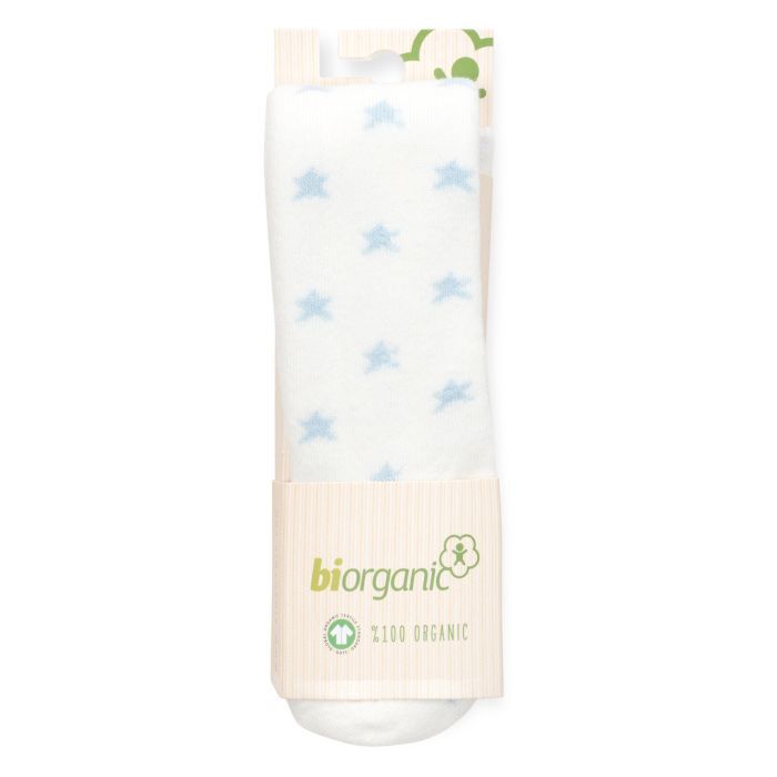 Колготки дитячі Bibaby махрові із зірочками (68379-68-whiteblue)