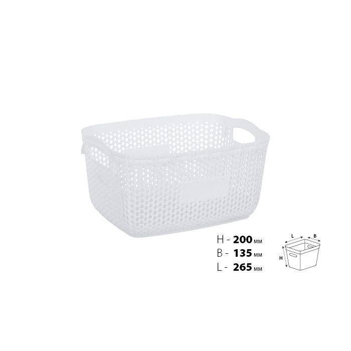 Корзина для хранения Violet House 1008 Виолетта White 5 л (1008 Виолетта W б/кр. 5 л) изображение 2