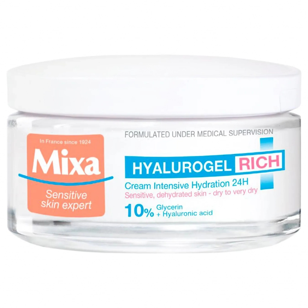 Крем для обличчя Mixa Hyalurogel Rich для дуже сухої чутливої шкіри 50 мл (3600550934922) зображення 2