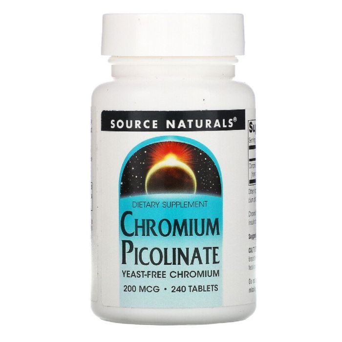 Мінерали Source Naturals Хром Піколінат 200мкг, 240 таблеток (SNS-00108)