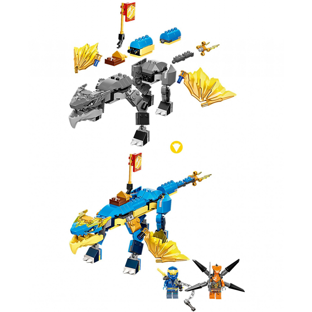 Конструктор LEGO Ninjago Грозовий дракон ЕВО Джея 140 деталей (71760) зображення 5
