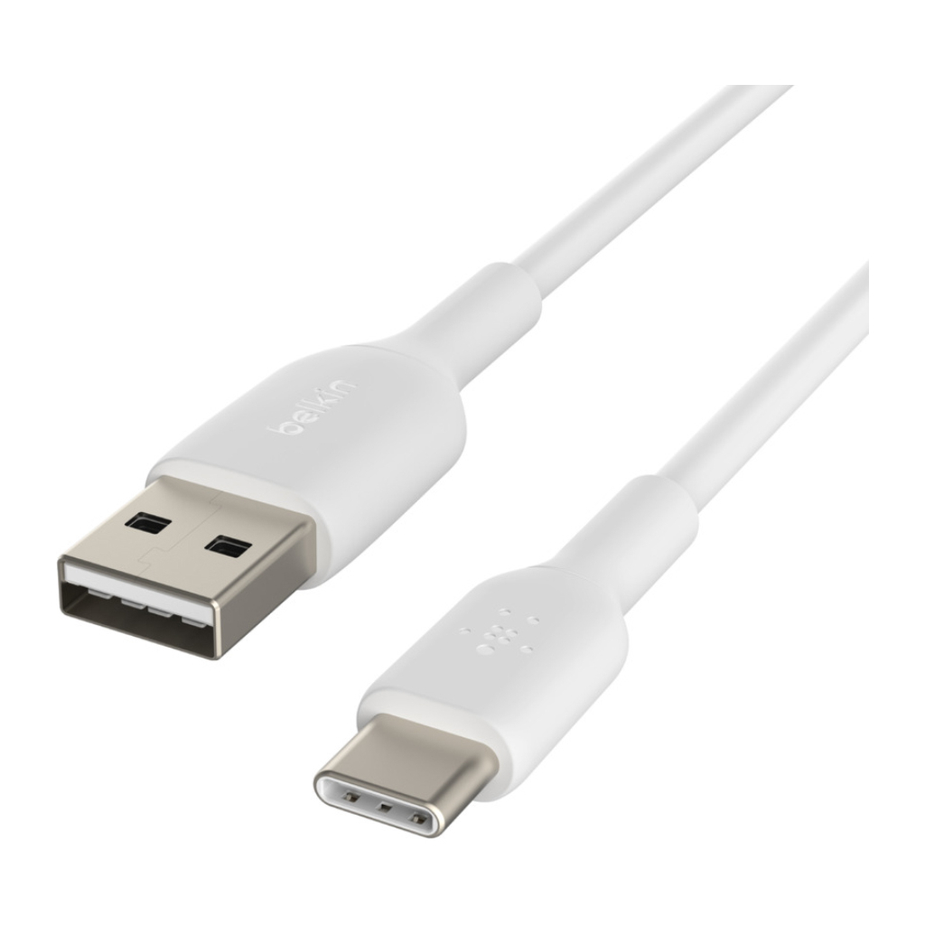 Дата кабель USB 2.0 AM to Type-C 1.0m PVC white Belkin (CAB001BT1MWH) изображение 3