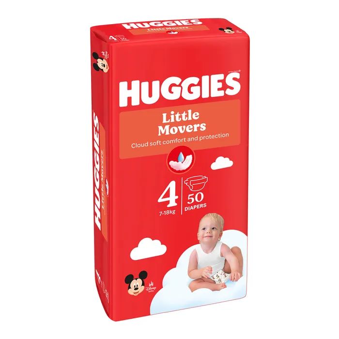 Подгузники Huggies Little Movers 4 (7-18 кг) Jumbo 50 шт (5029053567587) изображение 2