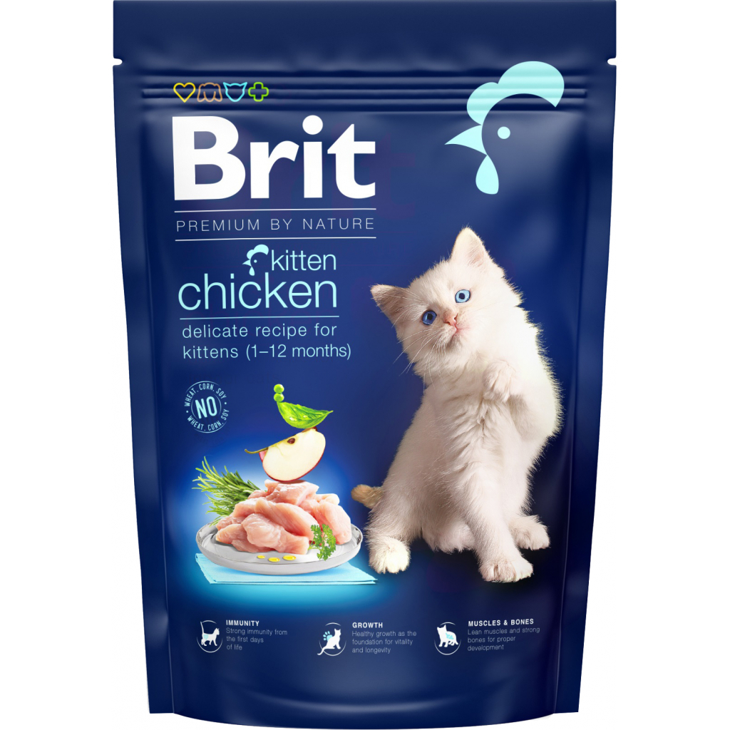 Сухой корм для кошек Brit Premium by Nature Cat Kitten 800 г (8595602553037)