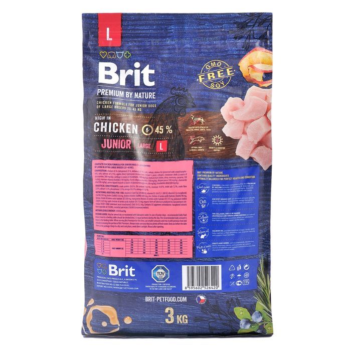 Сухой корм для собак Brit Premium Dog Junior L 15 кг (8595602526437) изображение 3
