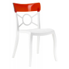 Кухонний стілець PAPATYA o-pera-s, сидіння біле, верх прозоро-темно-червоний (2228)