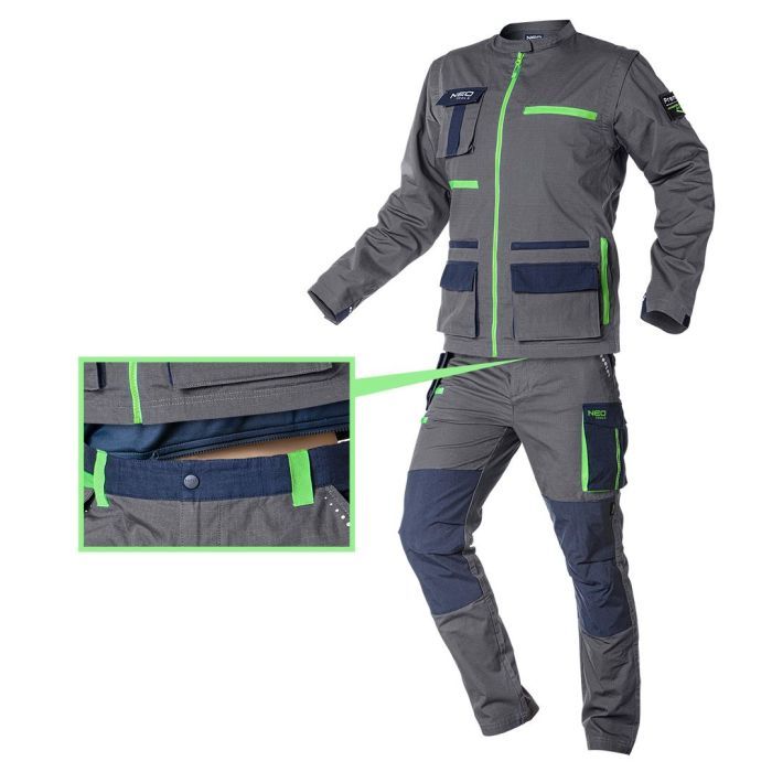 Штани робочі Neo Tools Premium, розмір XL (54), тканина ripstop, 210 г/м2,бавовна, (81-227-XL) зображення 2