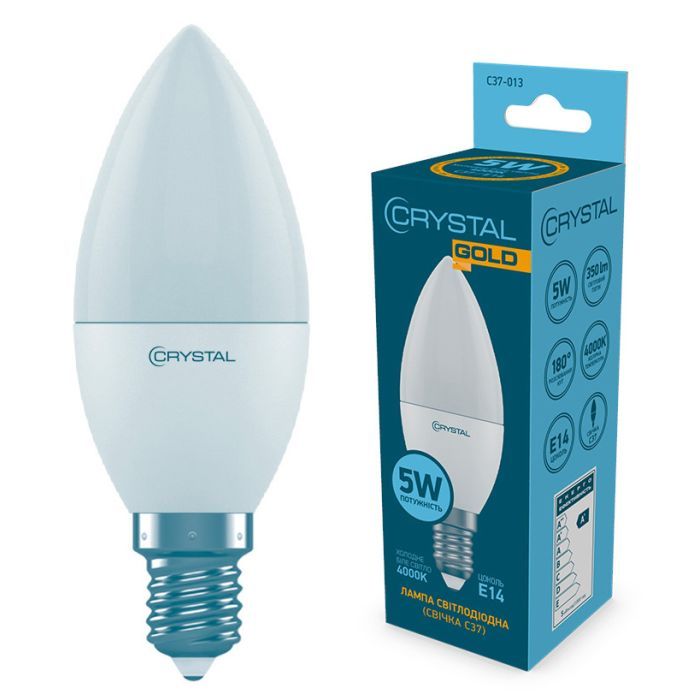 Лампочка CRYSTAL C37 5W PA Е14 4000K (C37-013)