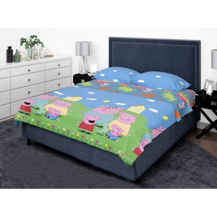 Постільна білизна MirSon Бязь 17-0507 Peppa Сімейний 160x220 (2200003624885)