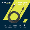 Дата кабель USB-C to Lightning 2.0m 3A Black Canyon (CNE-CFI12B) изображение 3