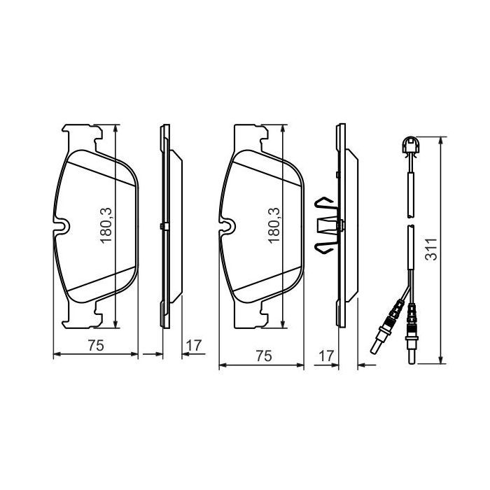 Гальмівні колодки Bosch 0 986 494 526