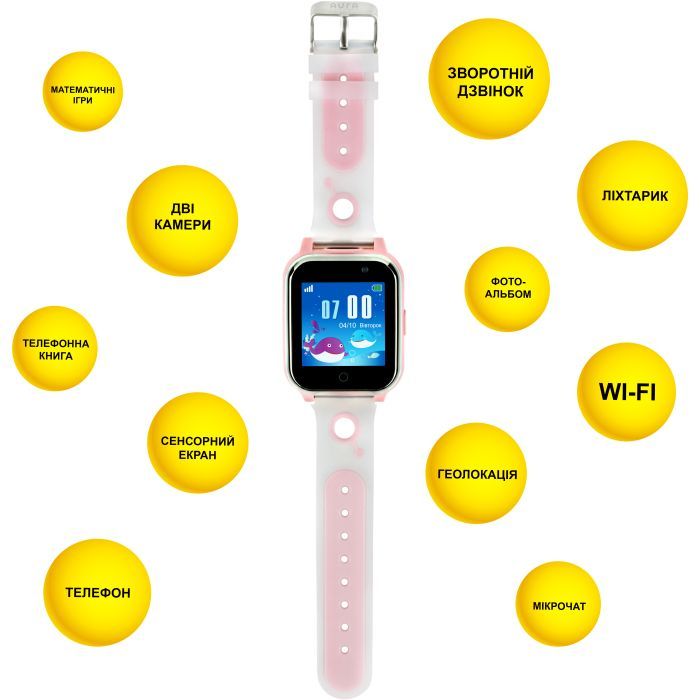 Смарт-часы AURA A1 WIFI Pink (KWAA1WFP) изображение 4