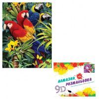 Картина по номерам A-Toys 2 в 1 Попугаи 40*50см алмазная мозаика (CY2250)